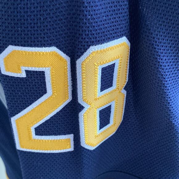 NHL BUFFALO SABERS Hockey Jersey Womens Sz Small Number 28 Zemgus Girgensons - Picture 9 of 14